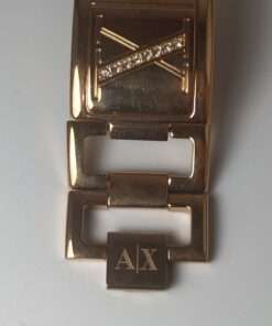 Armani Exchange Ladies Rose Bracelet Watch close up clasp