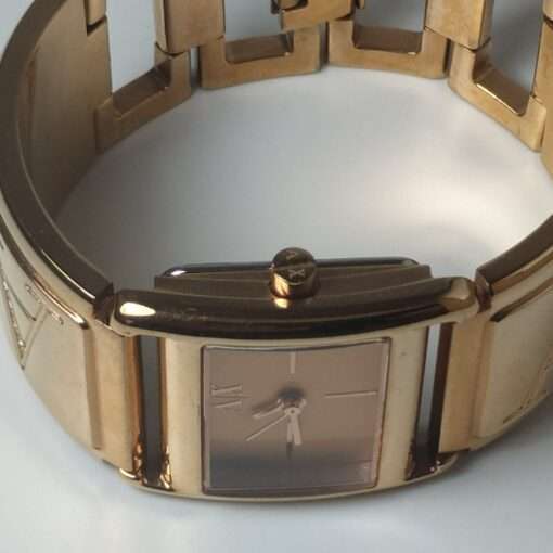 Armani Exchange Ladies Rose Bracelet Watch bezel