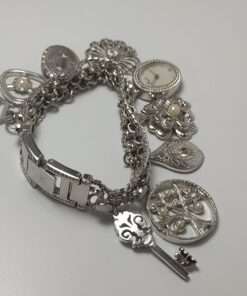 Anne Klein Women’s Stainless Steel Charm Bracelet Watch side