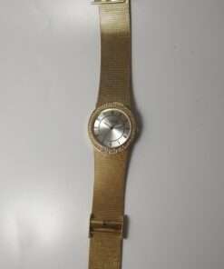 Lucerne Gold Tone Mesh Band Watch With Crystals full