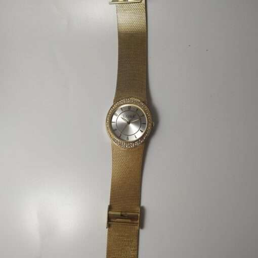 Lucerne Gold Tone Mesh Band Watch With Crystals full