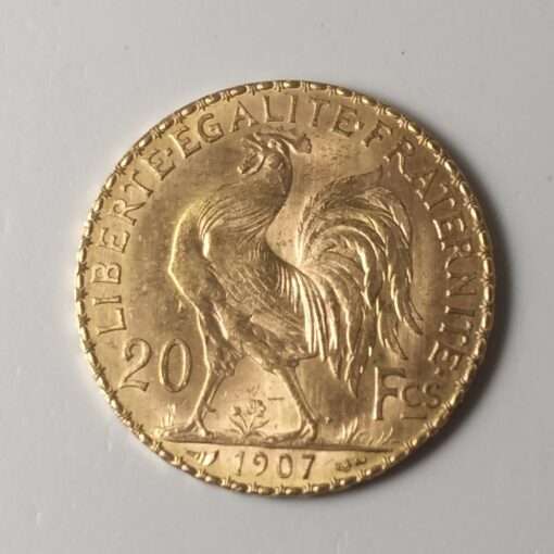 Franc Gold French Rooster Coin back