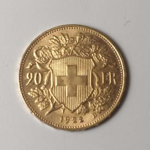 Swiss Gold 20 Francs back