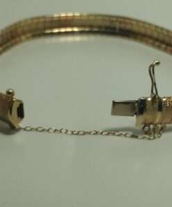Yellow & Rose Gold Italian Omega Bracelet safety clasp