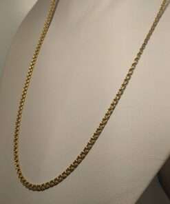 18k Yellow Gold Extra Heavy Double Link Chain side