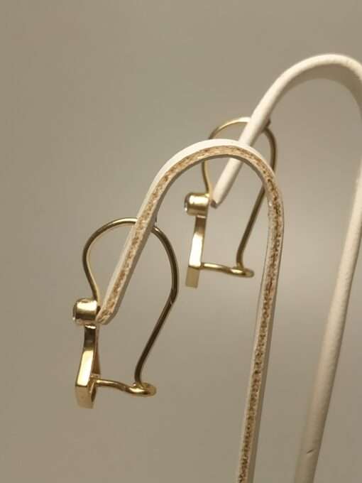 ⁦Diamond and Gold Classic Hanging Earrings⁩ – תמונה ⁦3⁩