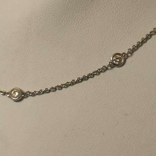 Diamond by the Inch White Gold Necklace close up