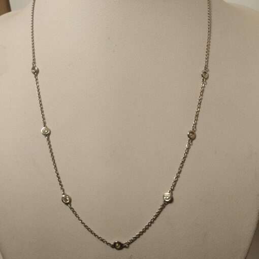 Diamond by the Inch White Gold Necklace front