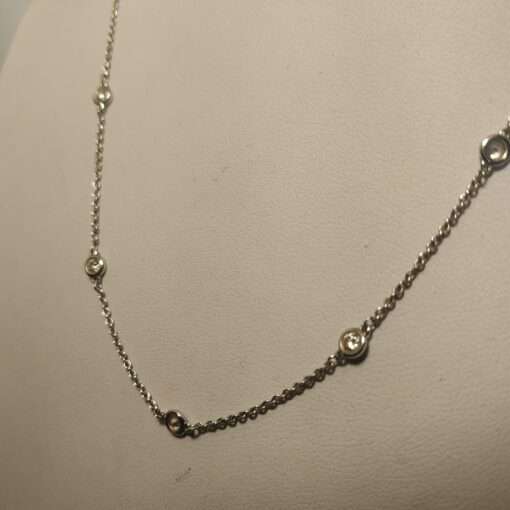 Diamond by the Inch White Gold Necklace side