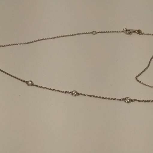 Diamond by the Inch White Gold Necklace side view