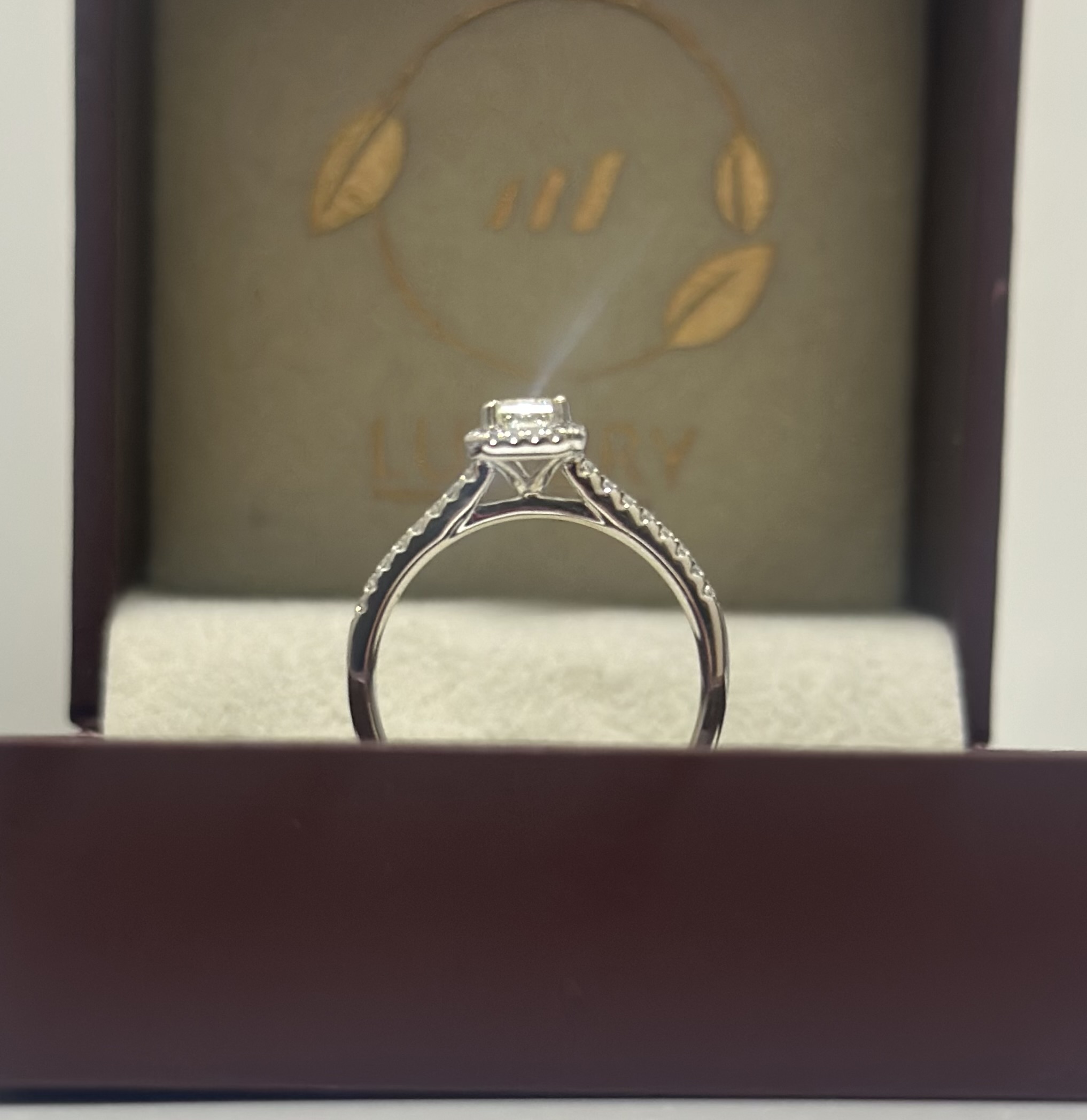 Halo Diamond Engagement Ring - Image 5