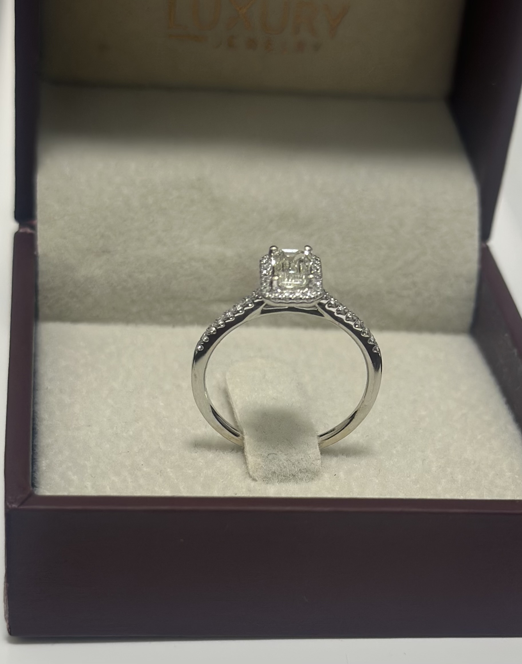 Halo Diamond Engagement Ring - Image 4