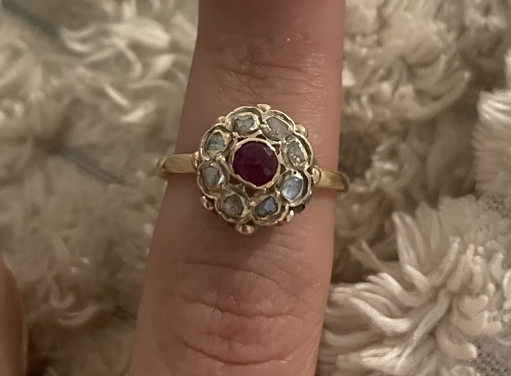 Vintage Ruby and Diamond Ring