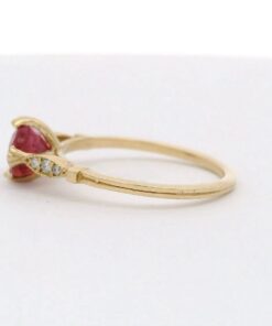 Alternative view of Solid gold 14crt with natural ruby