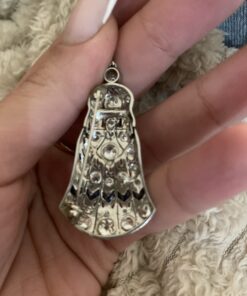 Alternative view of Art Deco Platinum Pendant set with Diamonds and Sapphires