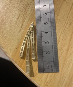 Alternative view of 18k Gold Pendant set with Natural Diamonds in an Old-Fashioned Finish