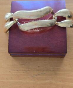Alternative view of Luxury Statement Jewelry: Vintage Italian 14K Yellow Gold Bold Link Bracelet (30g)