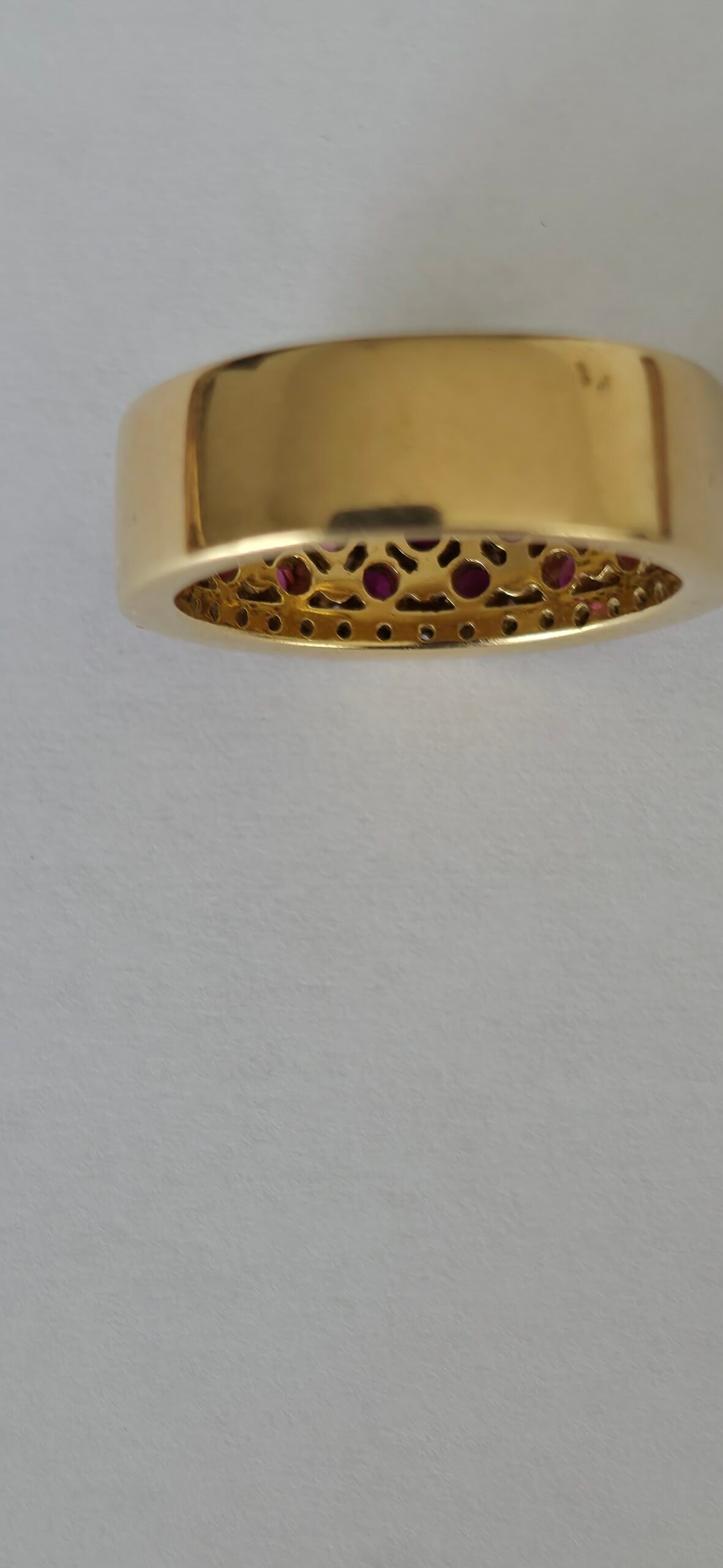 14K Yellow Gold Ruby & Diamond Cocktail Ring - Image 5