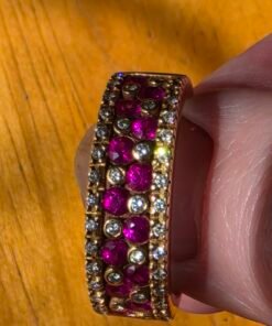 Alternative view of 14K Yellow Gold Ruby & Diamond Cocktail Ring