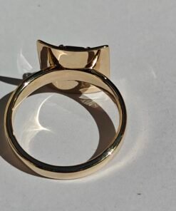 Golden ring 14K with garnet - Image 4
