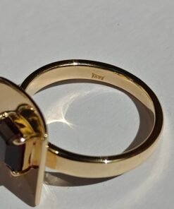 Golden ring 14K with garnet - Image 3