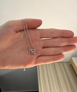 Pandora Sparkling Heart Infinity Necklace in Sterling Silver - Image 3